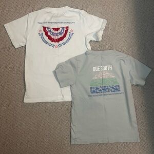 The Beaufort Bonnet Company Kids Tees - White and Light Gray